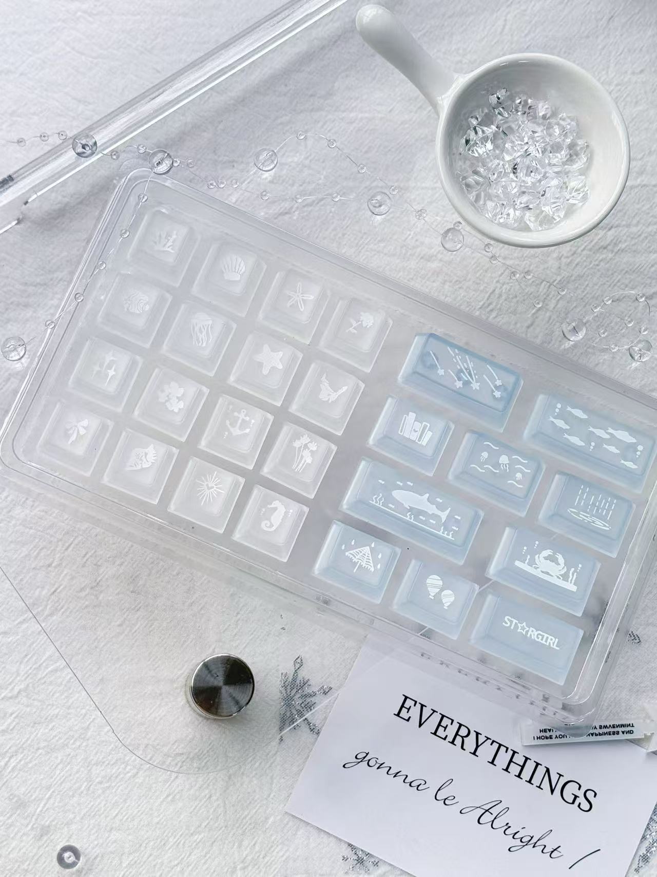 Seabreeze Pearl Full and Partial Keycap Set