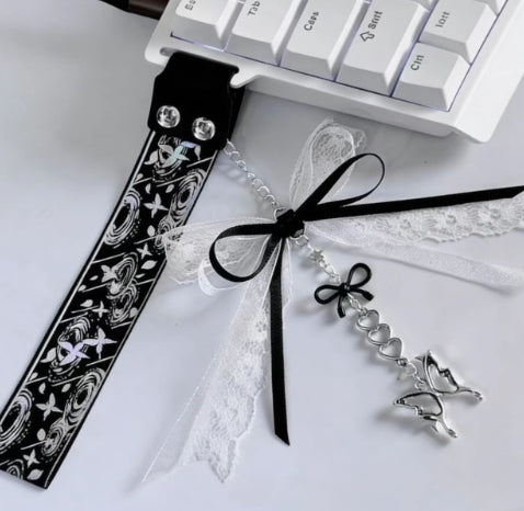 Black Ribbon Keyboard Strap