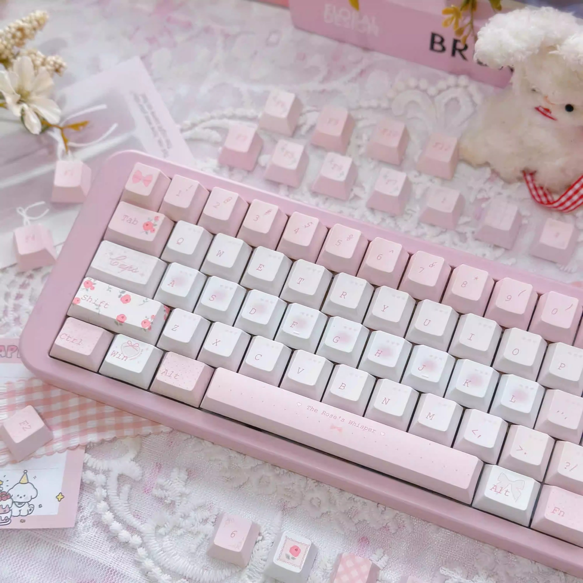 Whisper Of Roses Keycap Set
