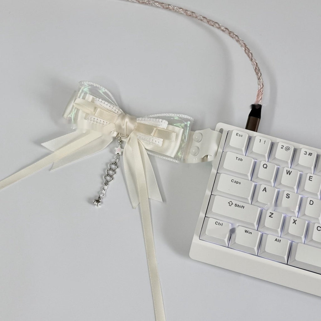 Creme Bow Keyboard Strap