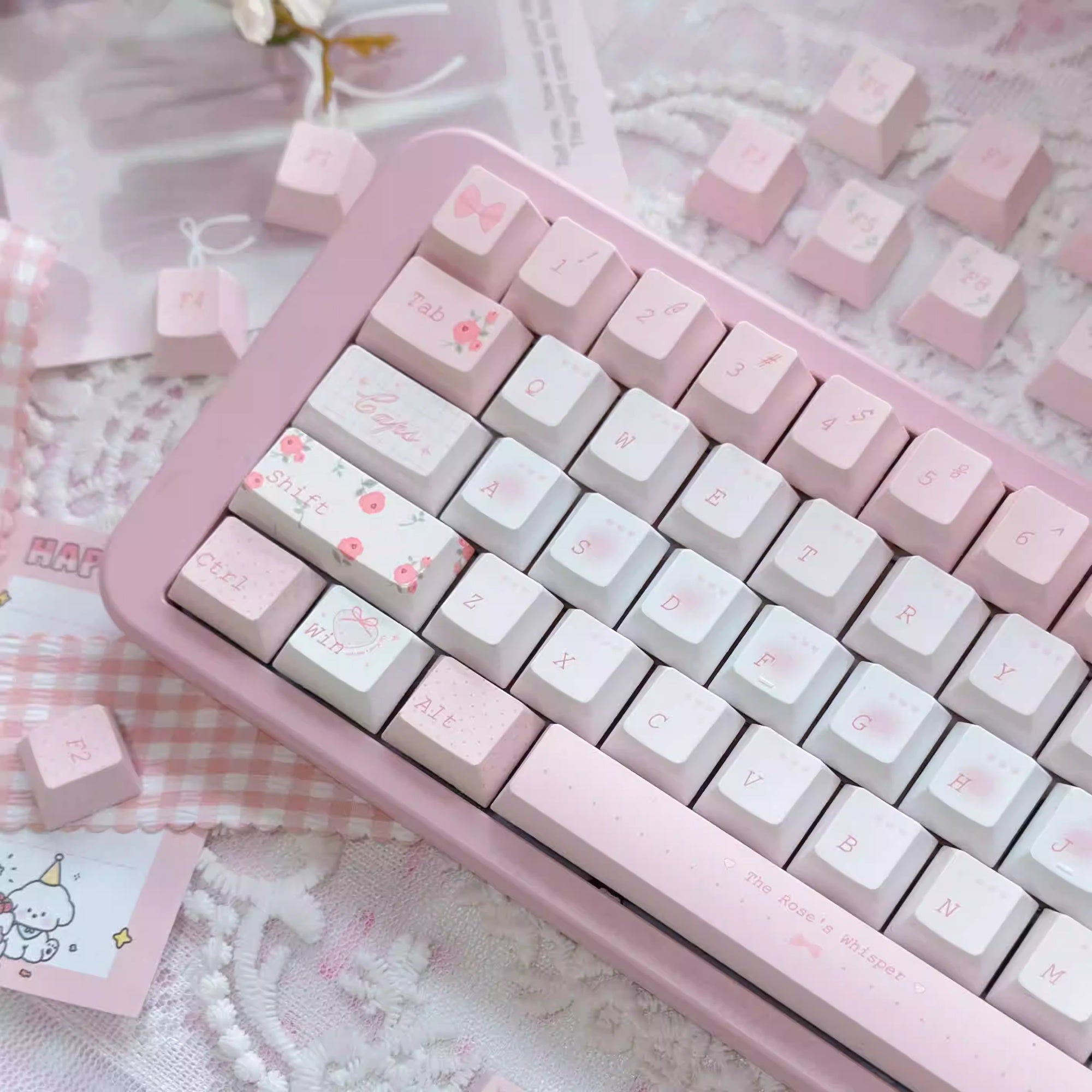 Whisper Of Roses Keycap Set