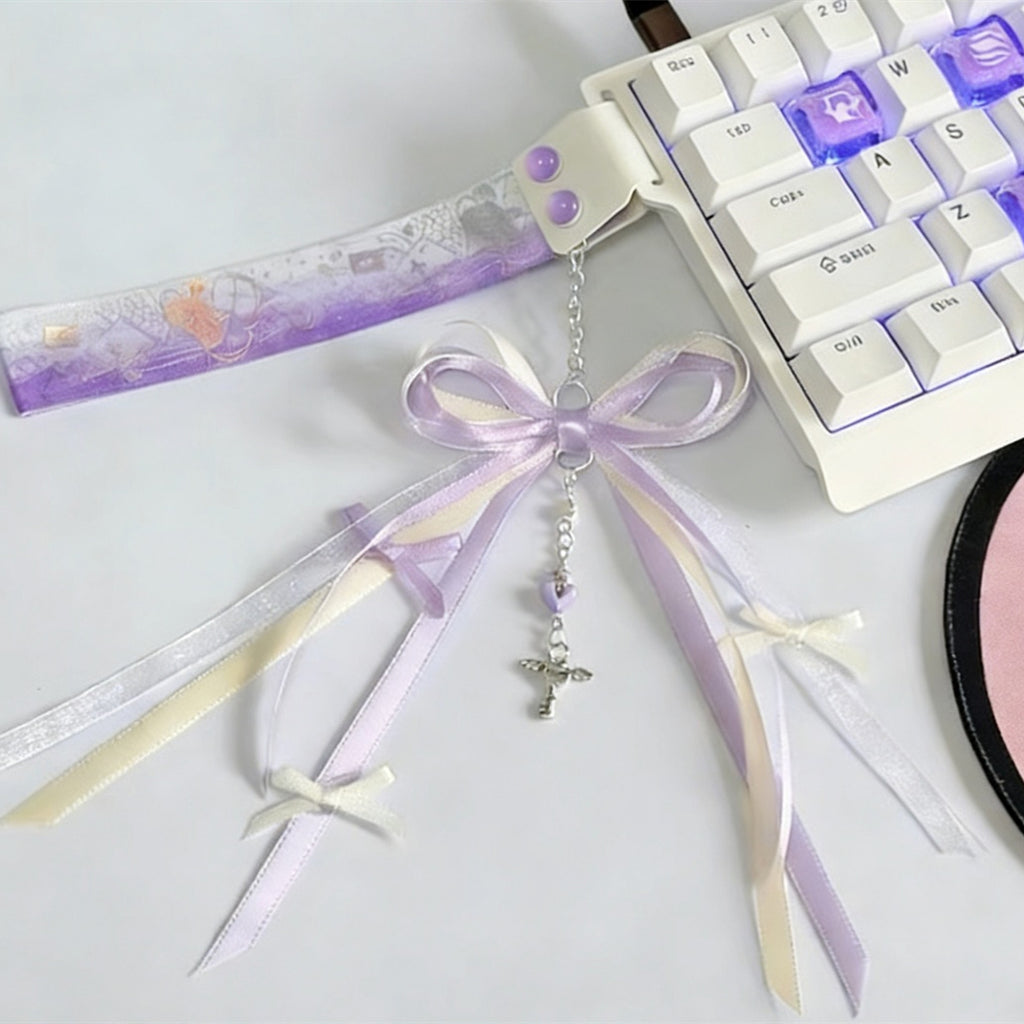 Purple Ribbon Keyboard Strap