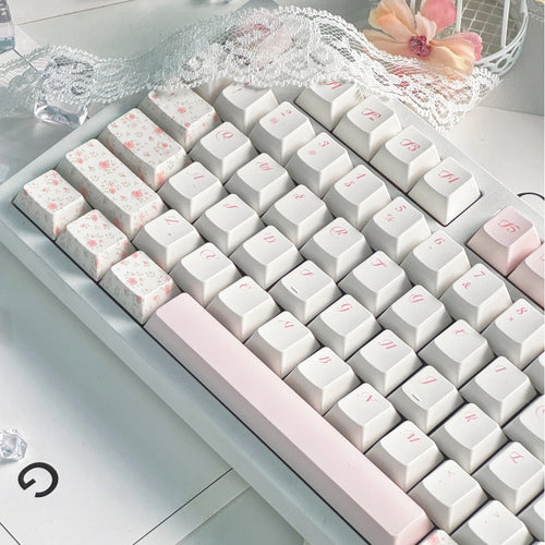 Beautiful Blush Floral Keycap Set