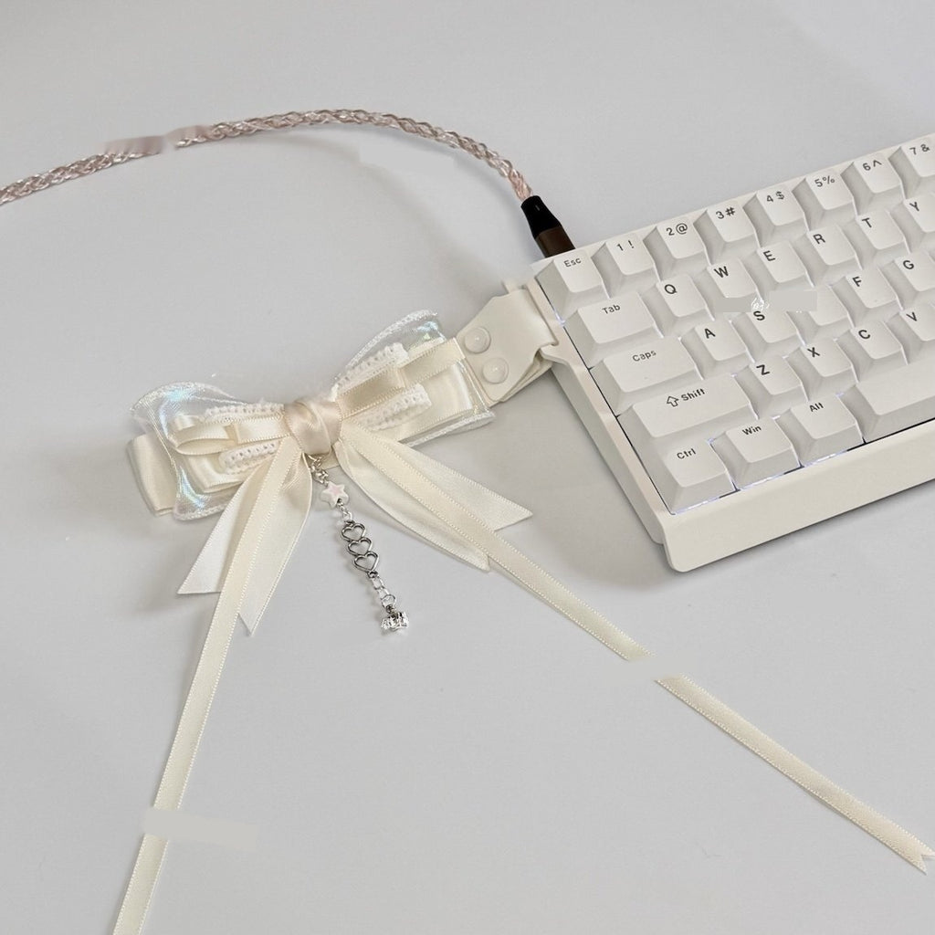 Creme Bow Keyboard Strap