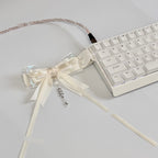 Creme Bow Keyboard Strap