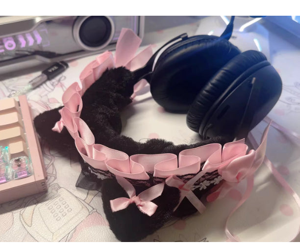 Cat Lace Headphone Decor