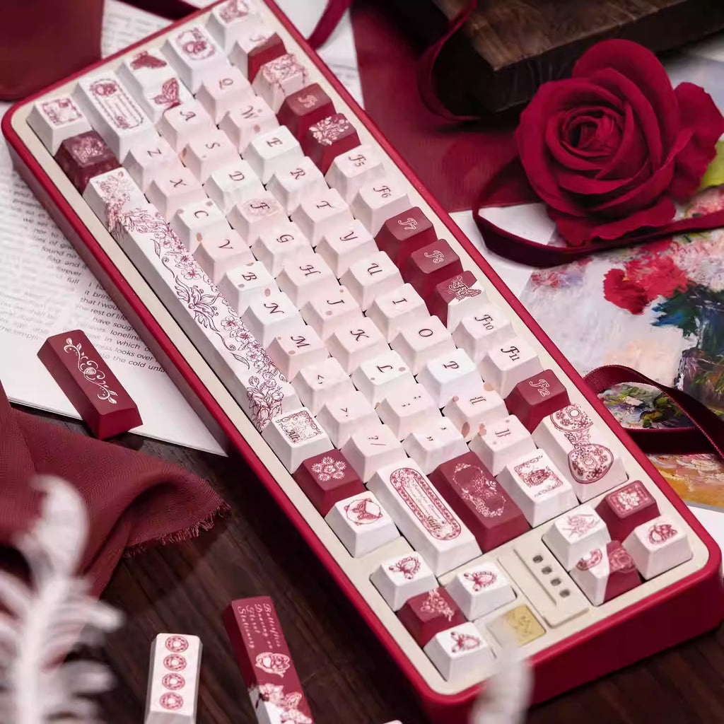 Crimson Rosecourt Keycap Set