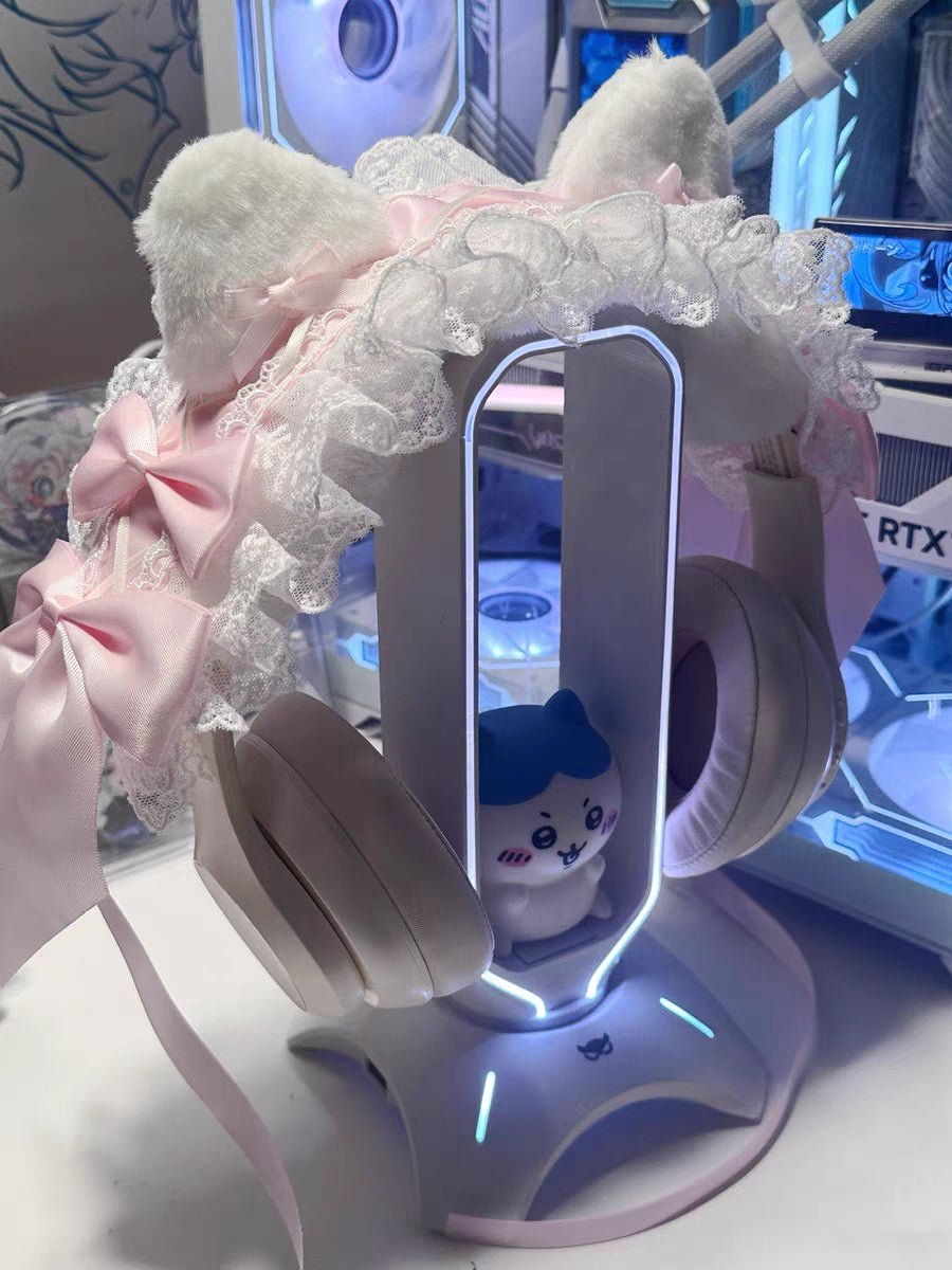 Cat Lace Headphone Decor