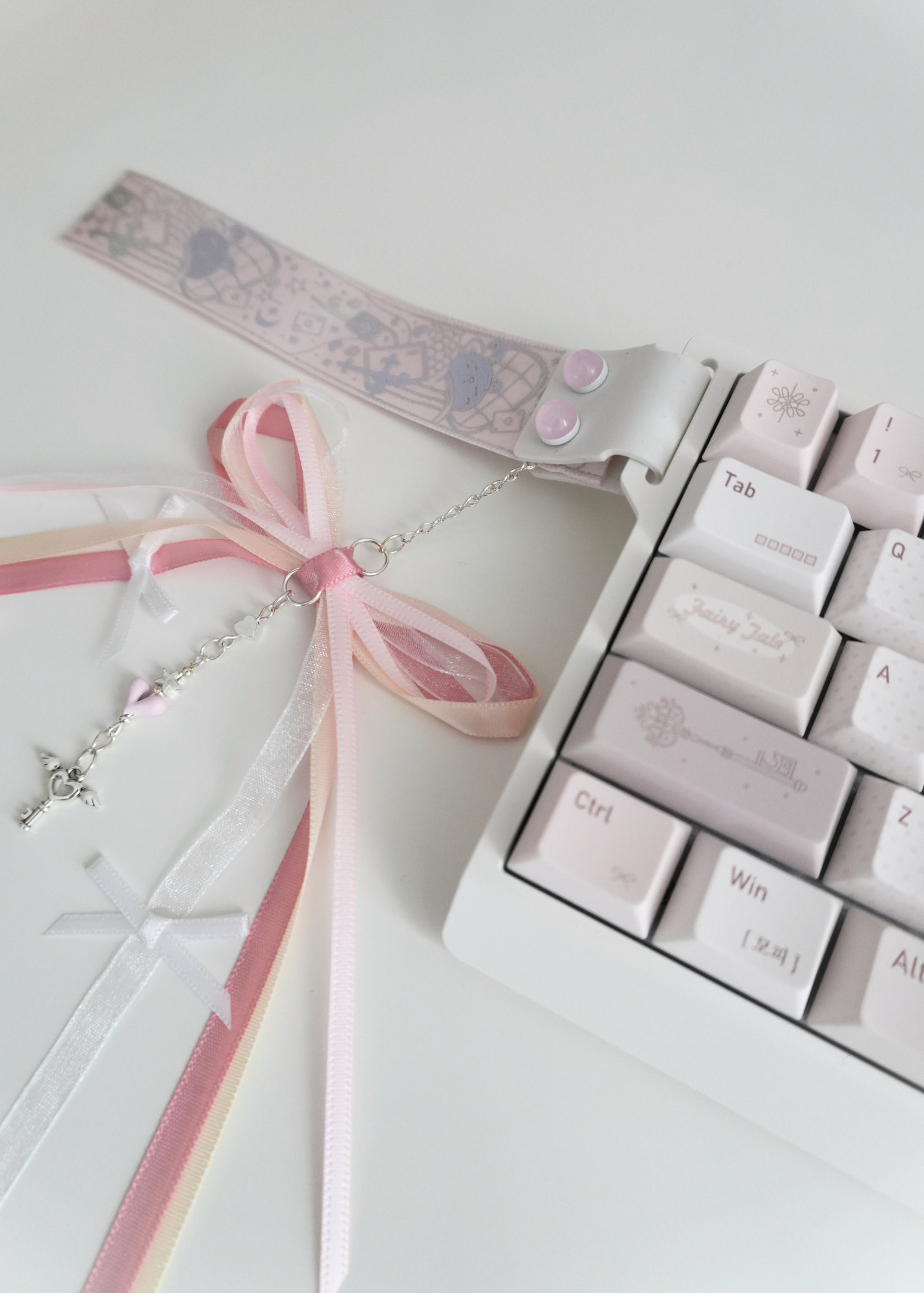 Pink Ribbon Keyboard Strap