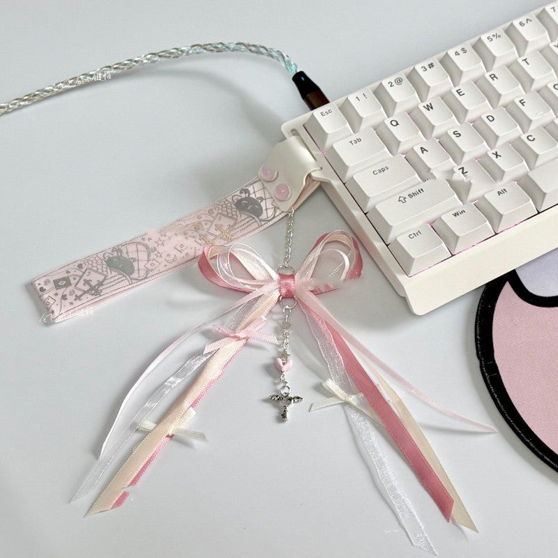 Pink Ribbon Keyboard Strap