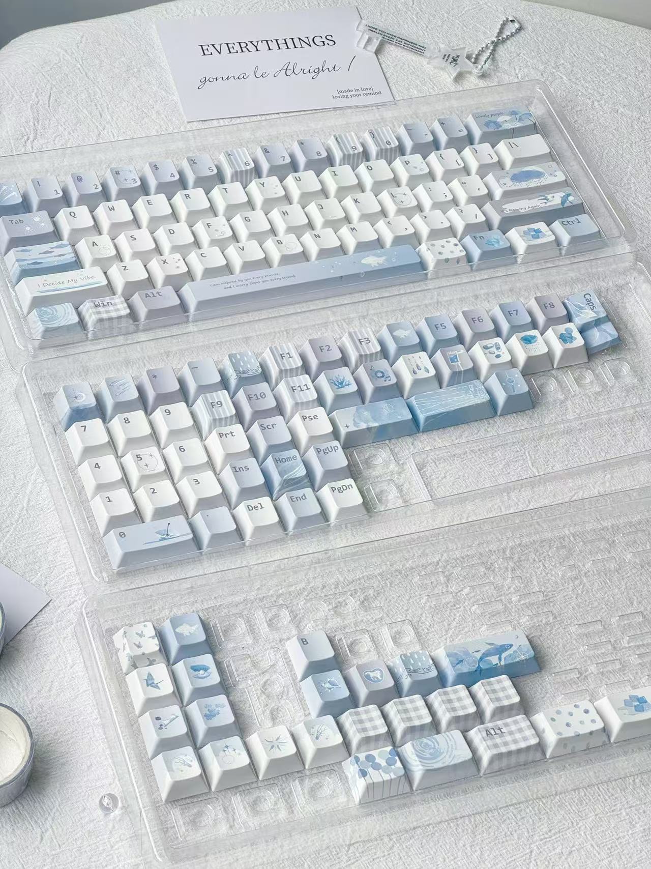 Seabreeze Pearl Full and Partial Keycap Set