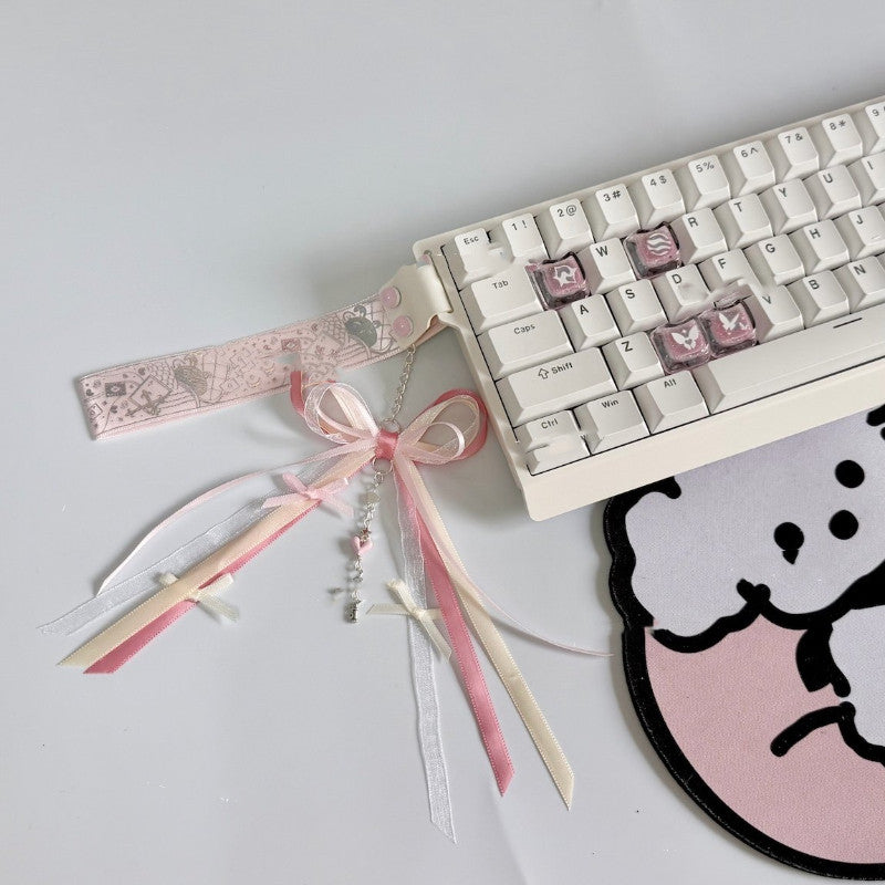 Pink Ribbon Keyboard Strap