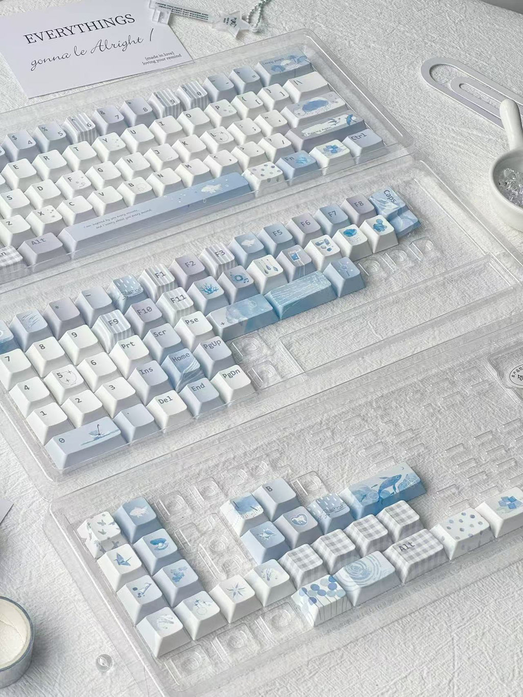 Seabreeze Pearl Full and Partial Keycap Set