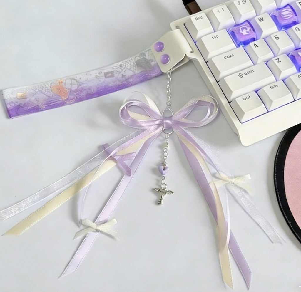 Purple Ribbon Keyboard Strap