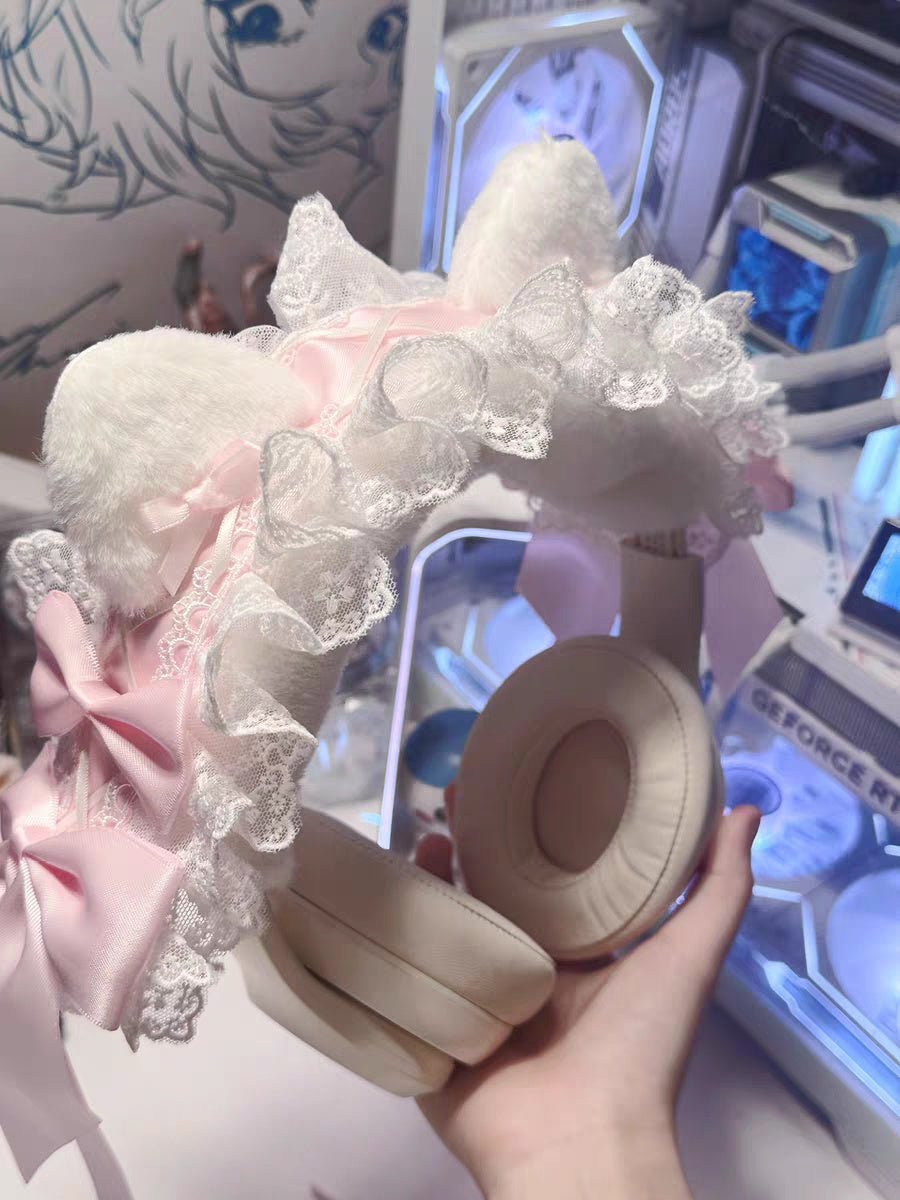 Cat Lace Headphone Decor
