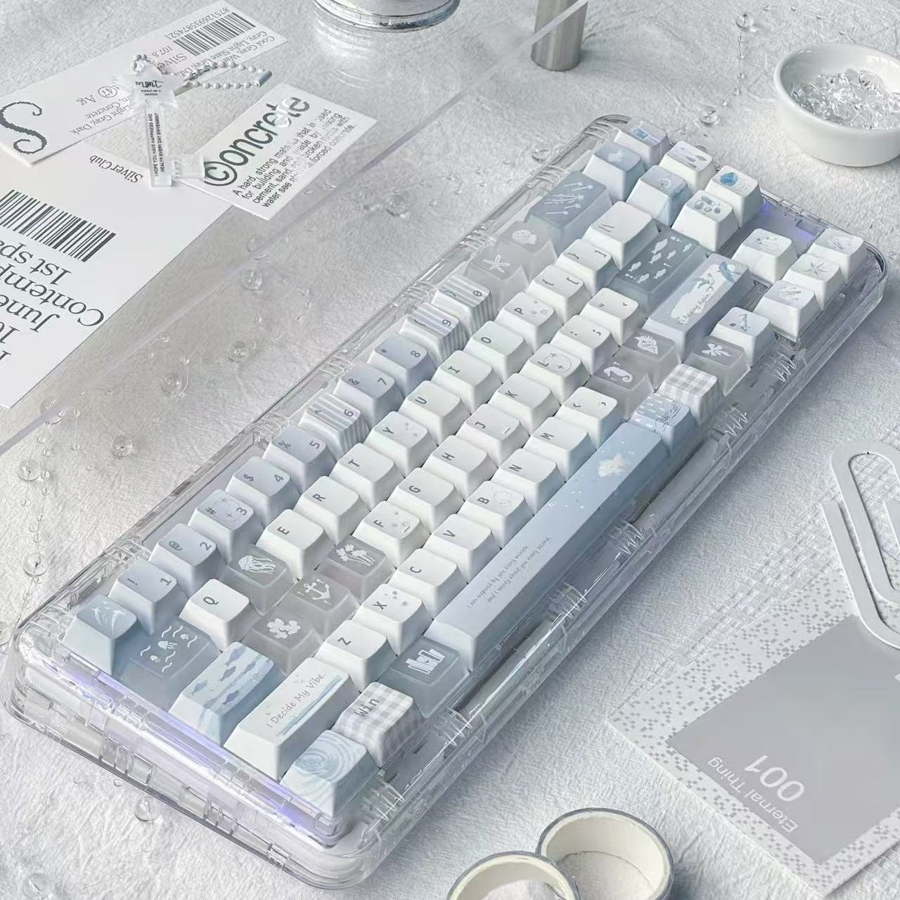 Seabreeze Pearl Full and Partial Keycap Set