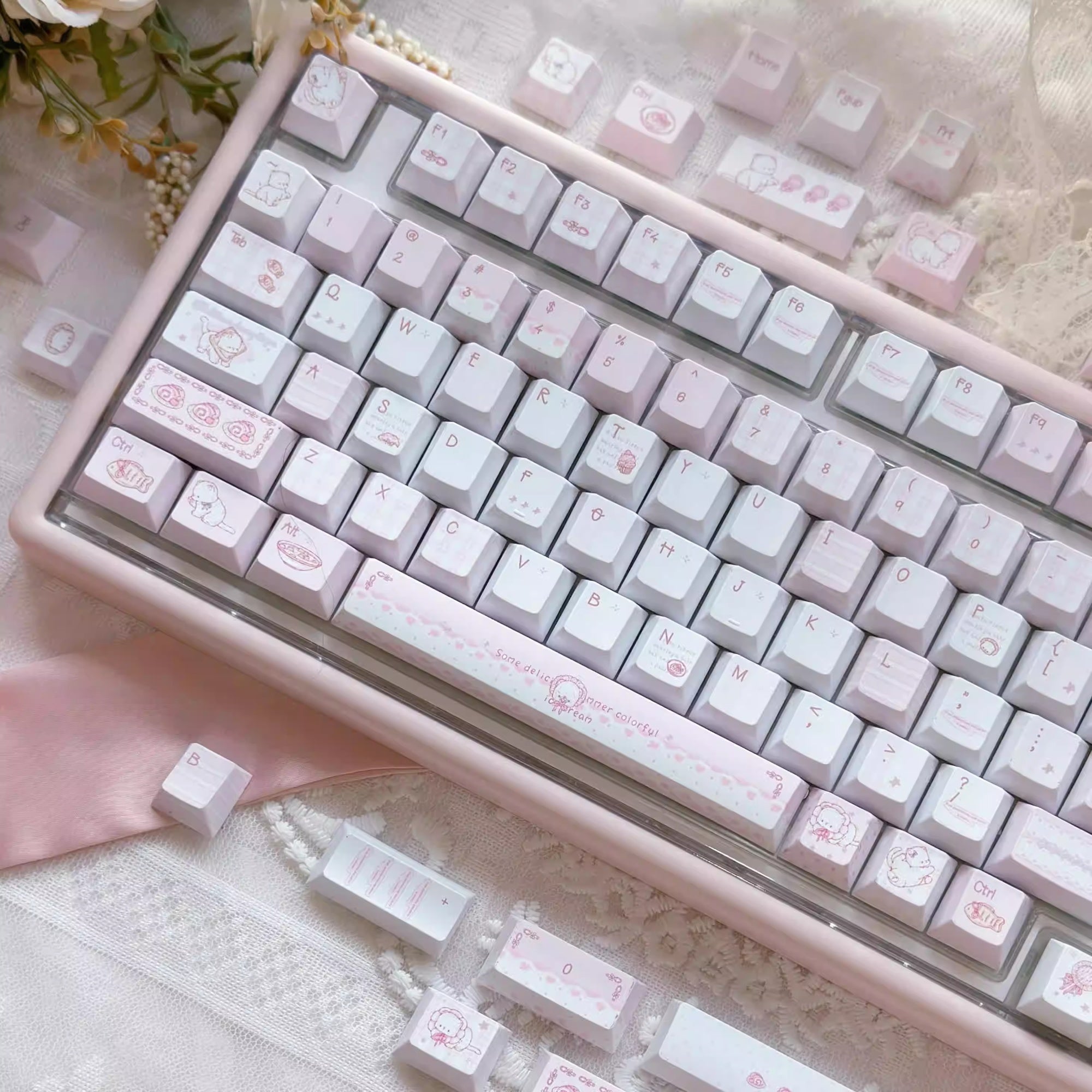 Pink Meow Porcelain Atelier Keycap Set