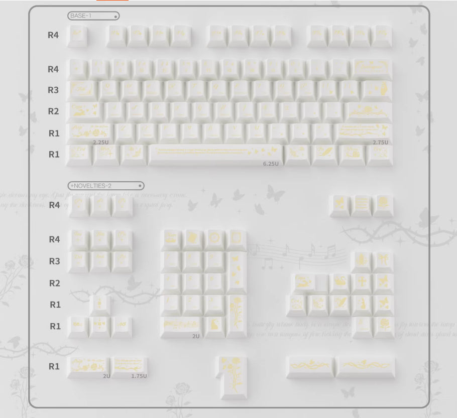 Champagne Whisper Keycap Set